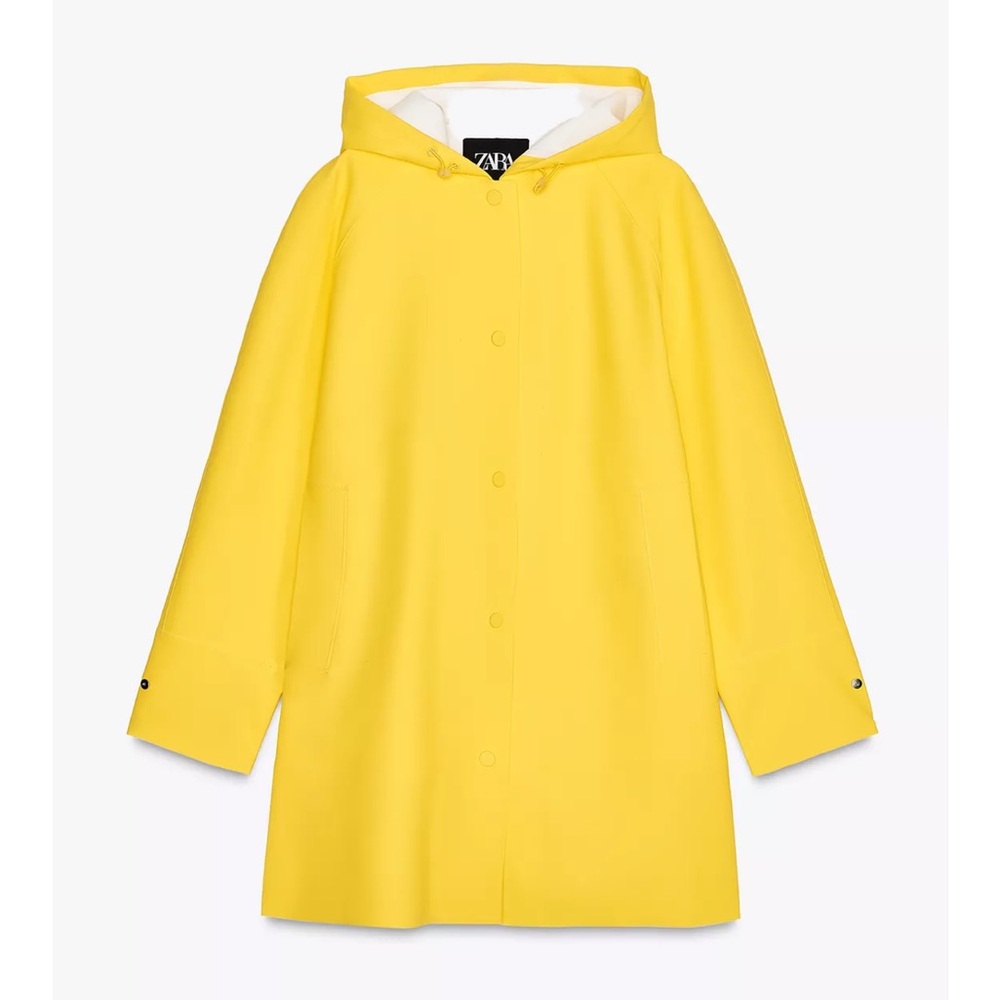 Zara Yellow Coated Jacket - NWT